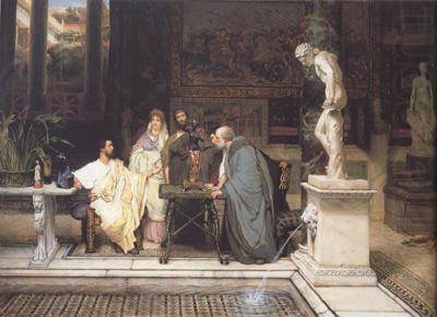 Alma-Tadema, Sir Lawrence A Roman Art Lover (mk23) china oil painting image